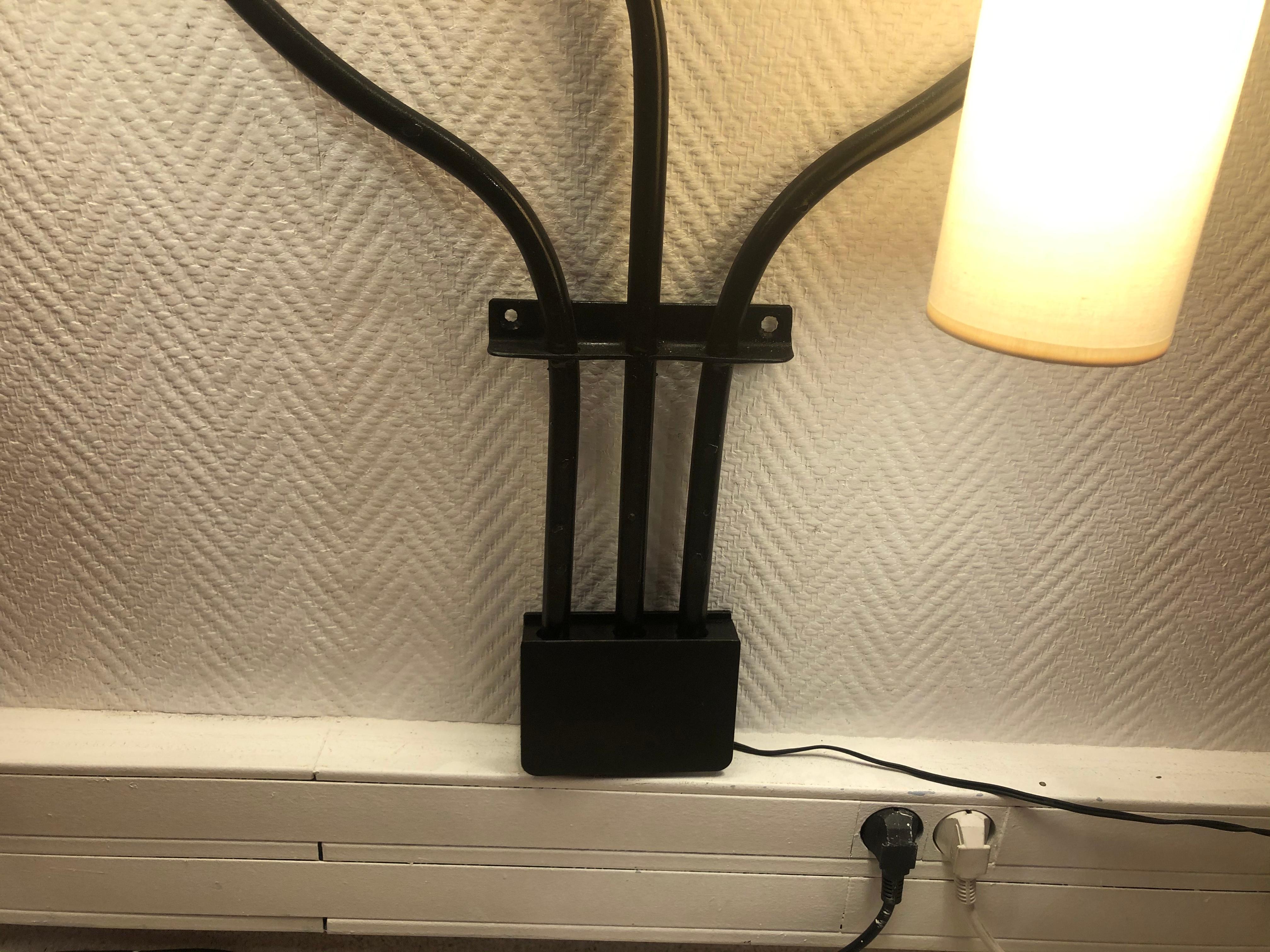 Metal Luminous Wall with 7-Lights Arms For Sale