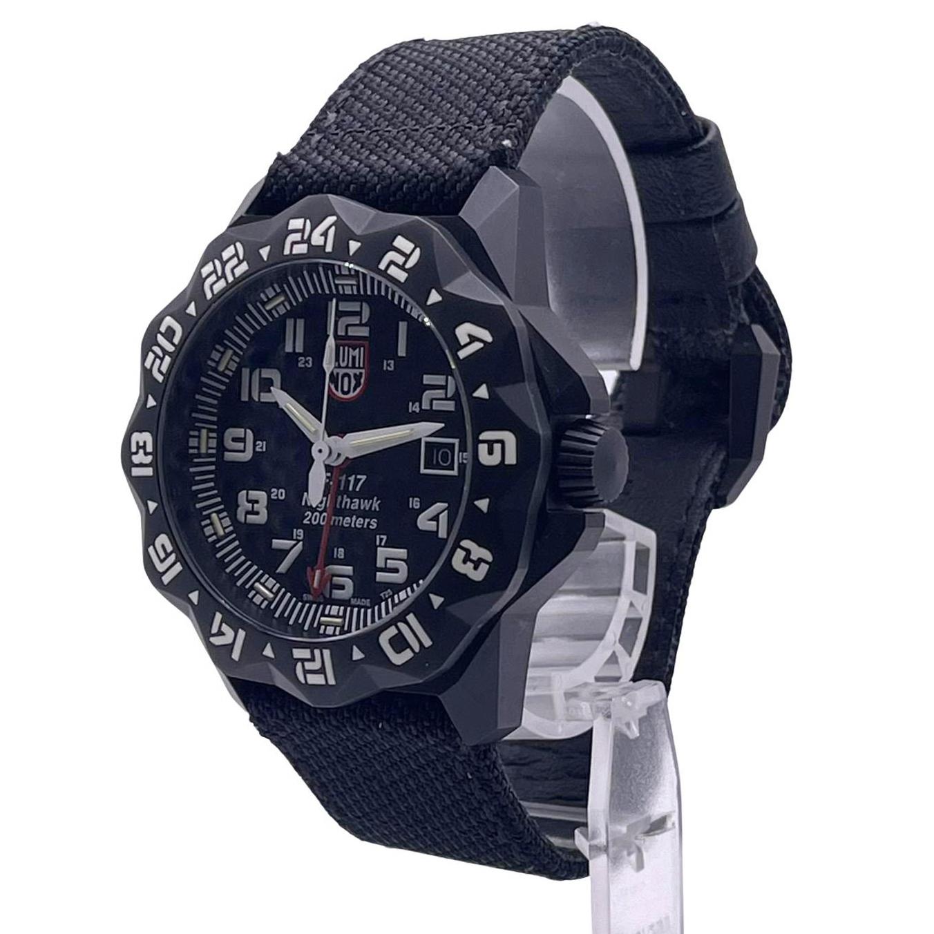Luminox F-117 Nighthawk Pilot GMT Stahl Schwarzes Zifferblatt Quarz Herrenuhr XA.6421 1