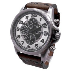 Used Luminox Field Valjoux Chronograph Steel Silver Dial Automatic Watch XL.1869
