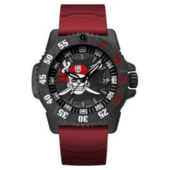 Luminox Jolly Roger Limited Edition Carbon Schwarzes Zifferblatt Quarzuhr 3801.JR.SET