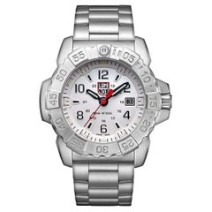 Used Luminox Navy Seal Stainless Steel Silver Dial Quartz Mens Watch XS.3258.L