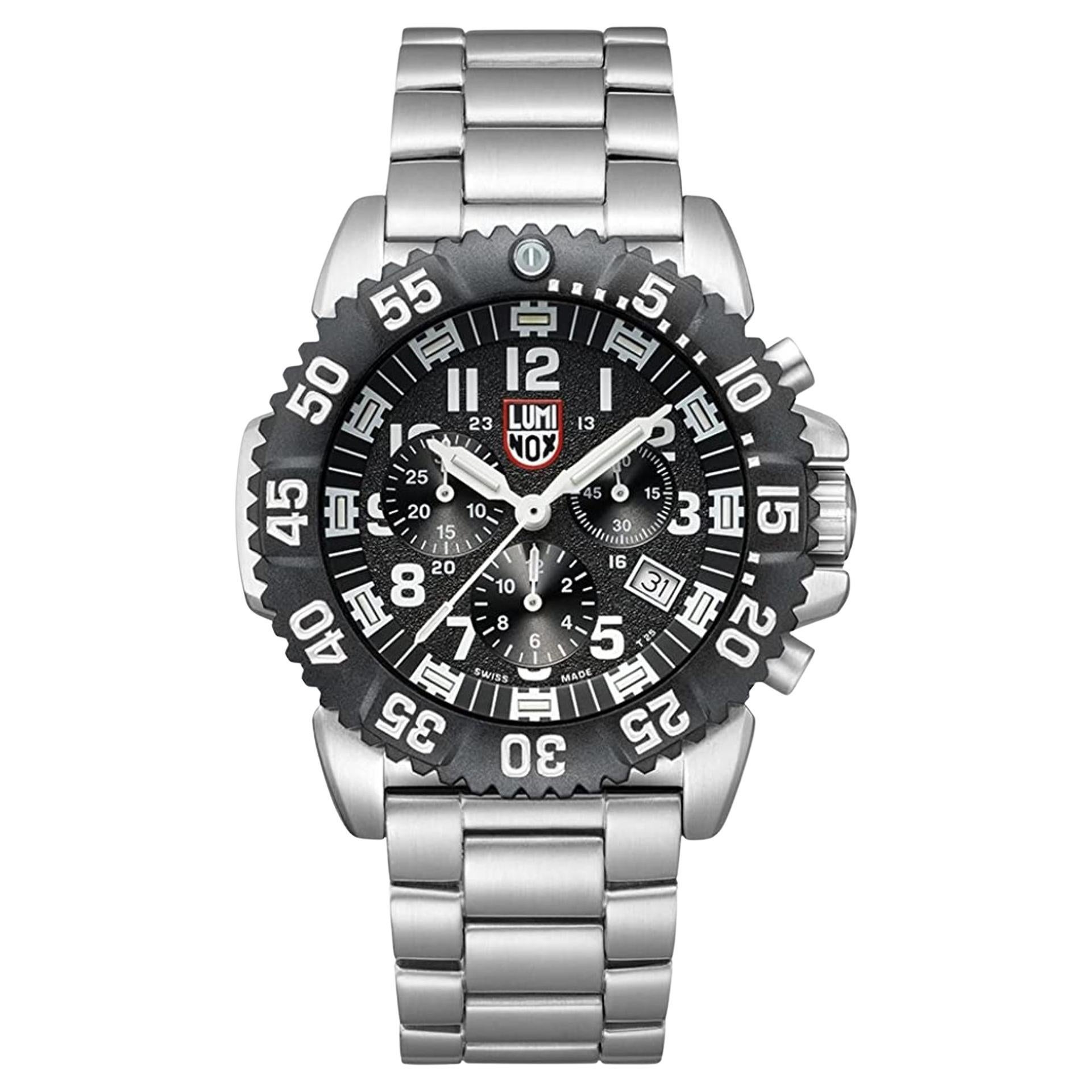Luminox Navy Seal Colormark Steel Chronograph Black Dial Quartz Watch