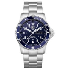 Used Luminox Sport Timer Steel Ceramic Blue Dial Automatic Mens Watch XS.0924