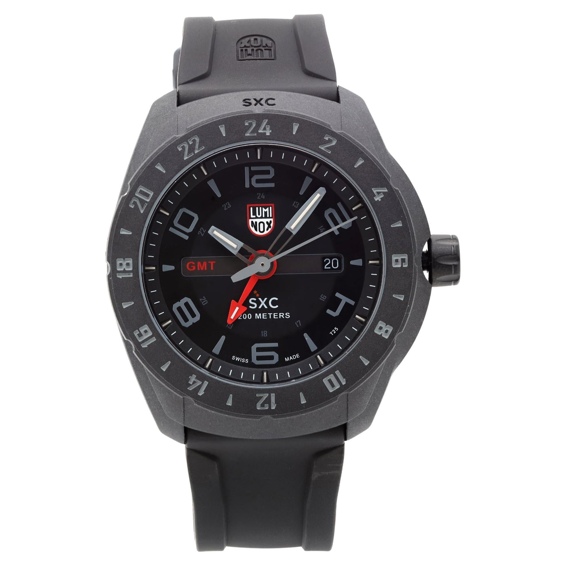 Luminox SXC Space GMT Carbon Black Dial Quartz Mens Watch XU.5021.GN For Sale