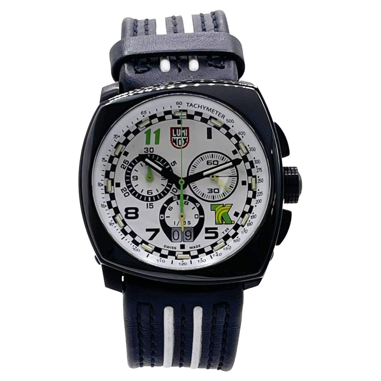 Luminox Tony Kanaan Montre pour homme en acier avec cadran blanc et quartz, édition limitée XL.1146