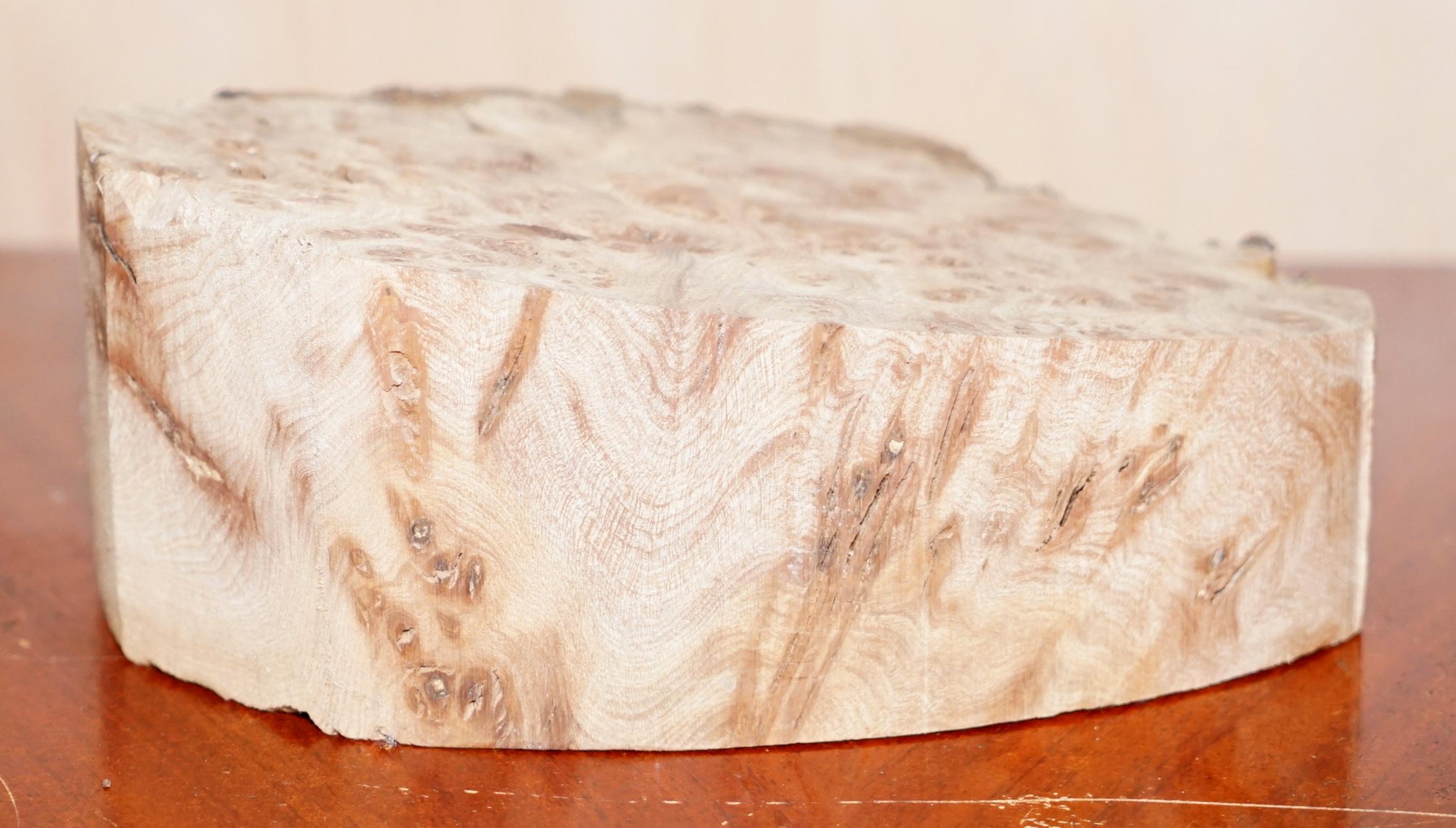 Hand-Crafted Lump of Recently Carved Burr Walnut Ideal for Making a Stand or Small Boards For Sale