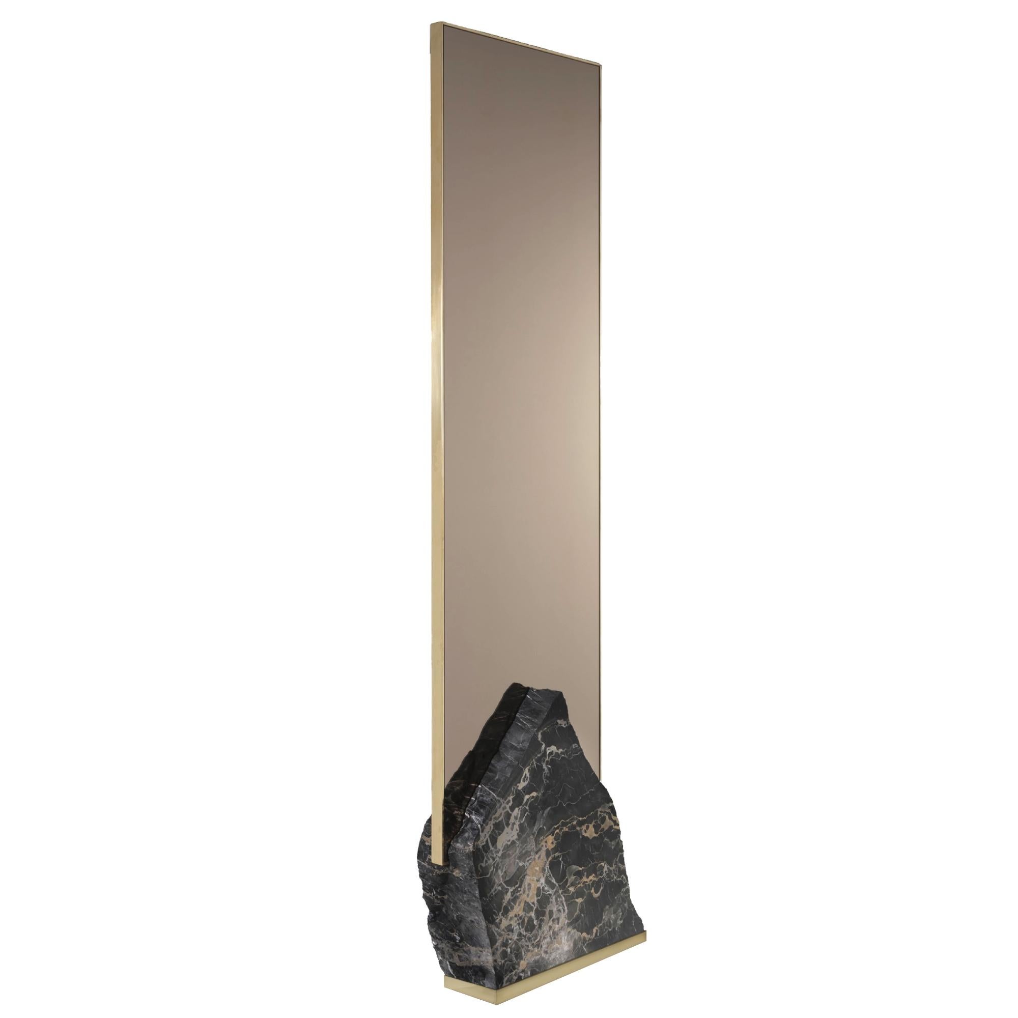 LUNÆ Portoro Floor Mirror, Contemporary Design 180cm, Handcrafted