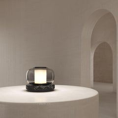 Luna A Desk Lamp in Satin Blackened Steel