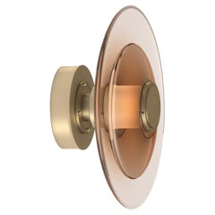 Luna A Disc Sconce in Satin Brass