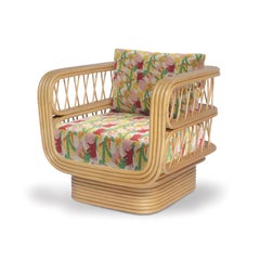 Luna Armchair in Stained Rattan, Plywood and HR Foam by POPUS EDITIONS