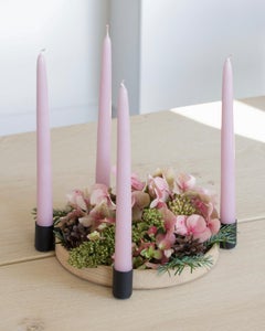 Portacandele e vassoio Luna Black di Applicata