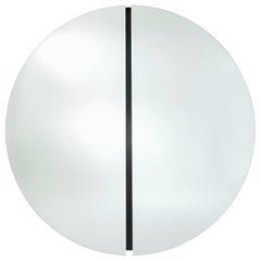Luna Black Round L – lackierter Wandspiegel von Deknudt Mirrors