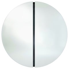 Luna Black Round M – lackierter Wandspiegel von Deknudt Mirrors