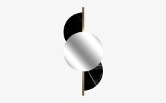 Luna Brass and Marble Mirror