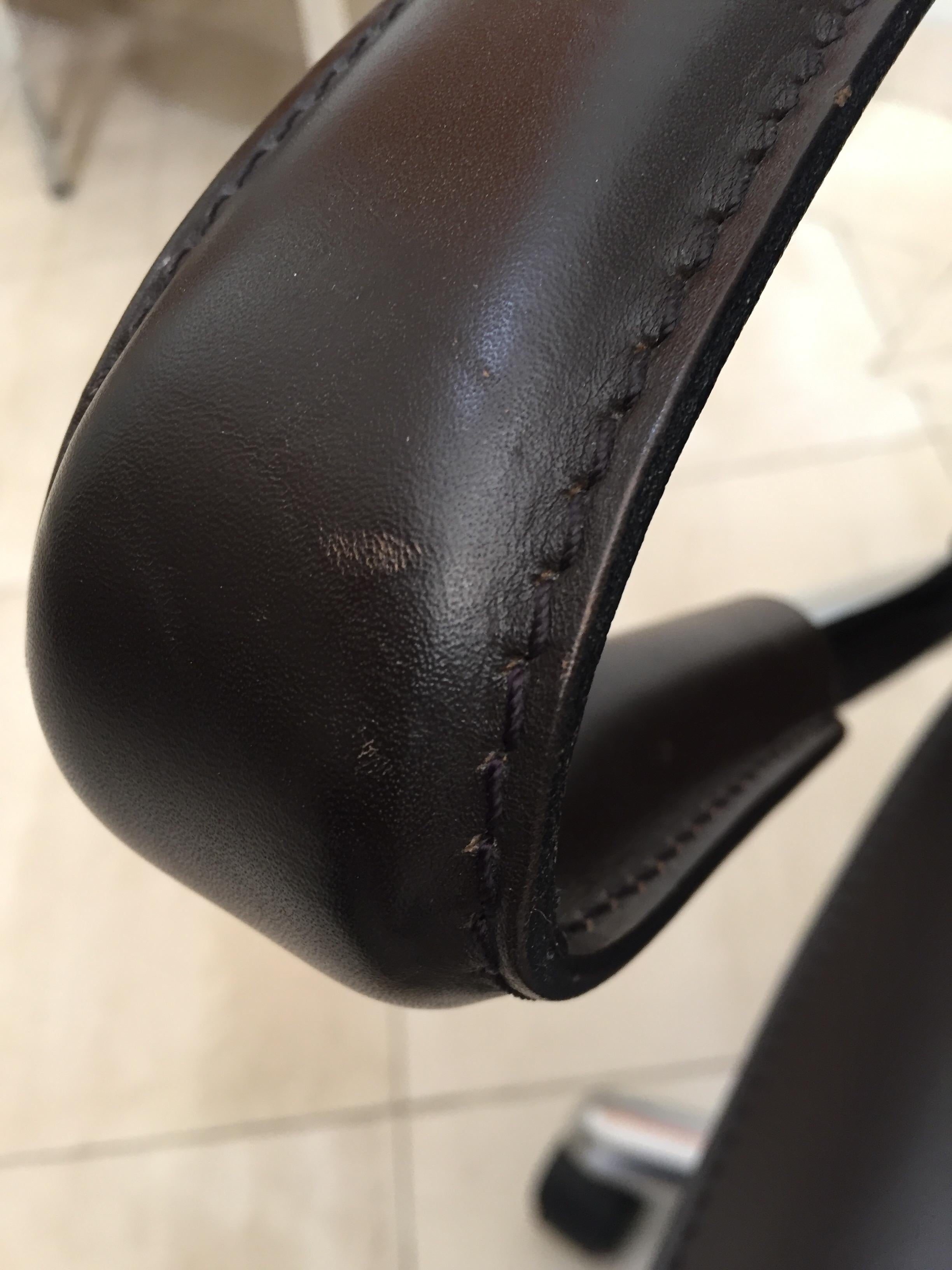 Luna Brown Leather Office Chair by Martino Perego for Fasem 6