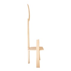 Luna Chair by Casa Antillón, Handmade Maple Wood, Modern Design, Spain