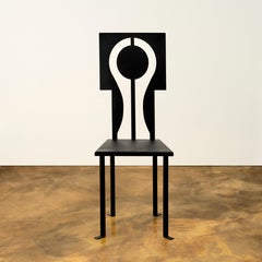 Luna Chair in Black Powder Coated Iron by Animate Objects