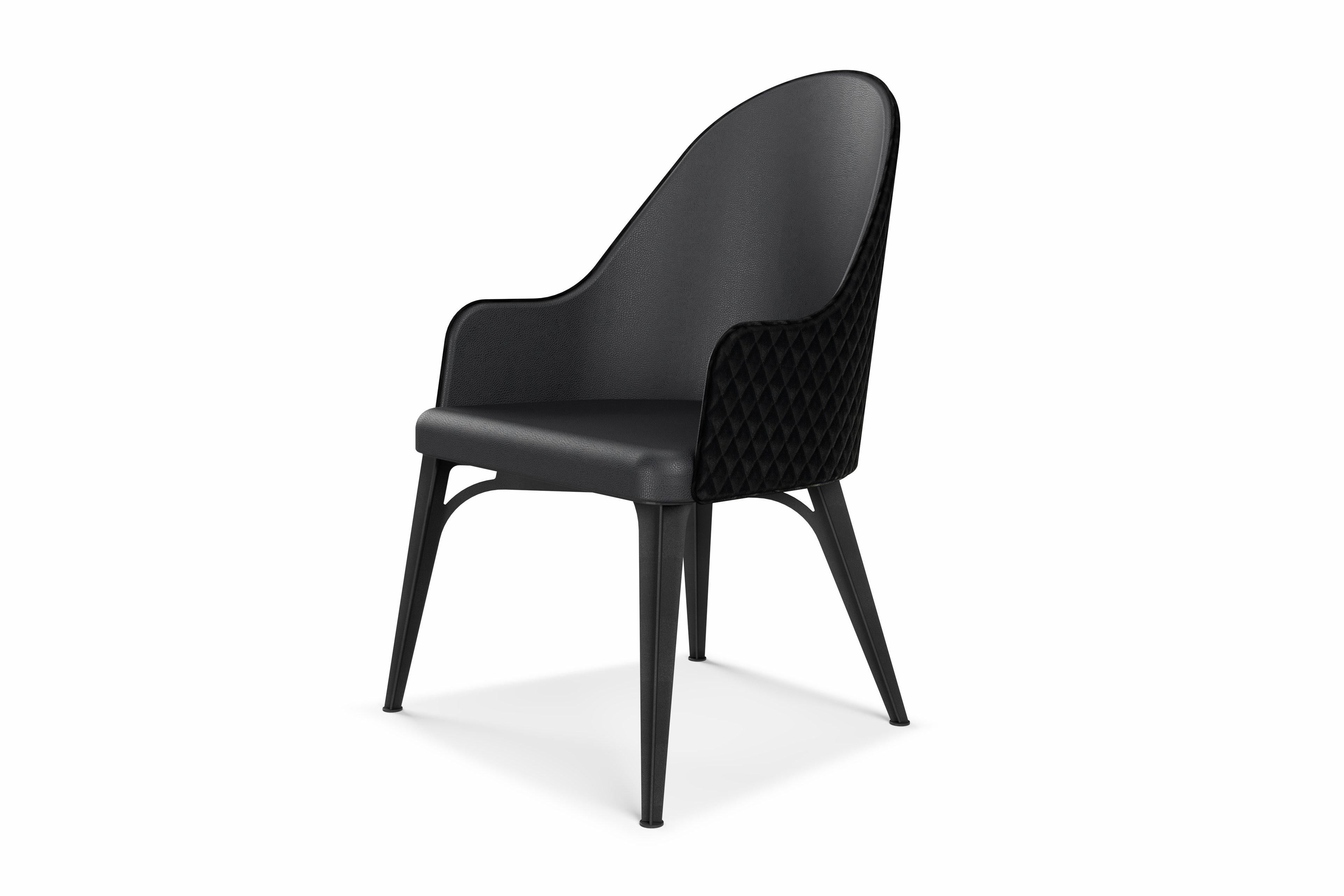 South African Luna upholstered armchair with steel legs For Sale
