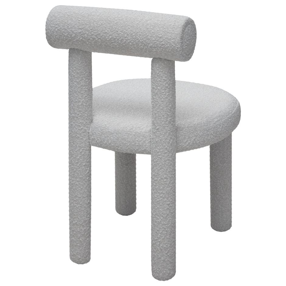 Portuguese Luna Chair White Boucle Dovain Studio For Sale