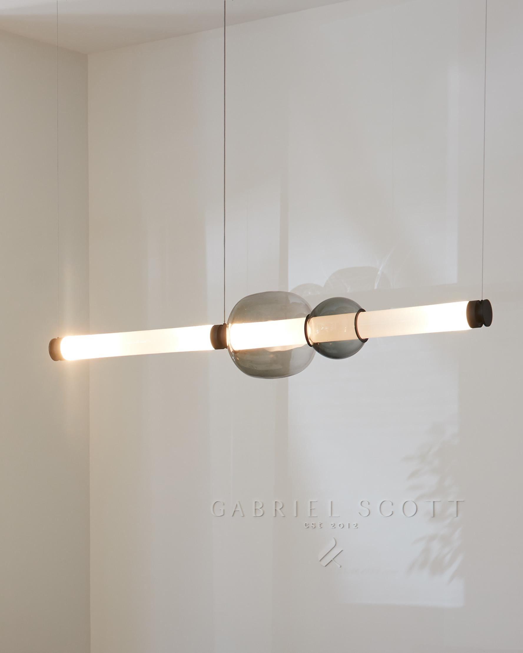 Lampadario Luna a 1 piano in vetro e metallo di Gabriel Scott in vendita 2