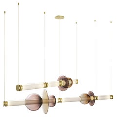 Luna Chandelier 2 Tier in Satin Brass