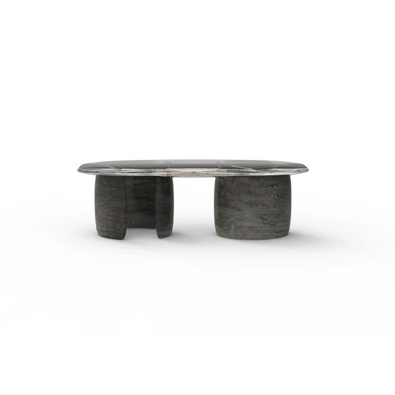Contemporary Luna Coffee Table – A Fusion of Sculptural Form & Modern Elegance For Sale