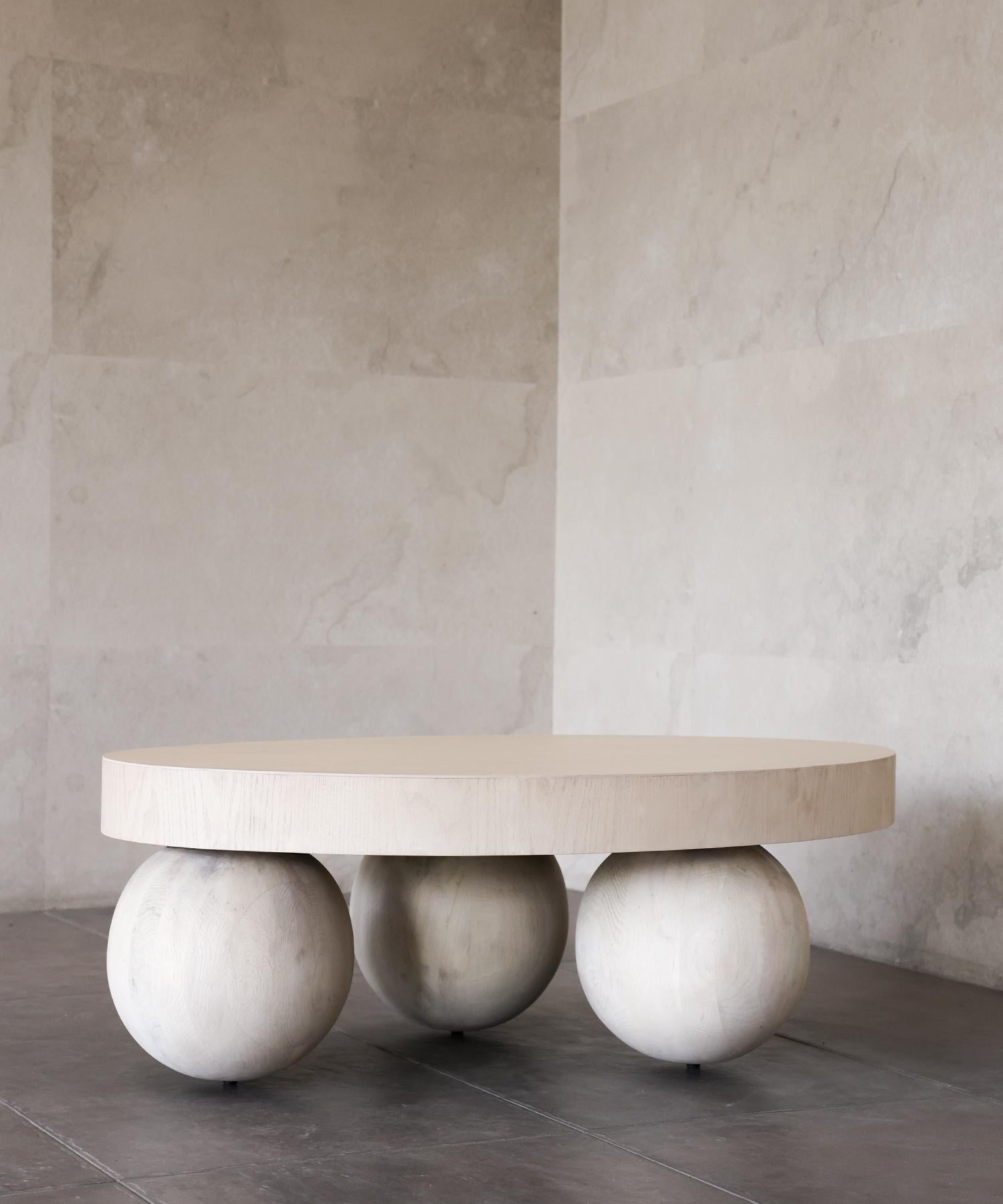 LUNA COFFEE TABLE - Bleached White Oak SHO MODERN For Sale 3