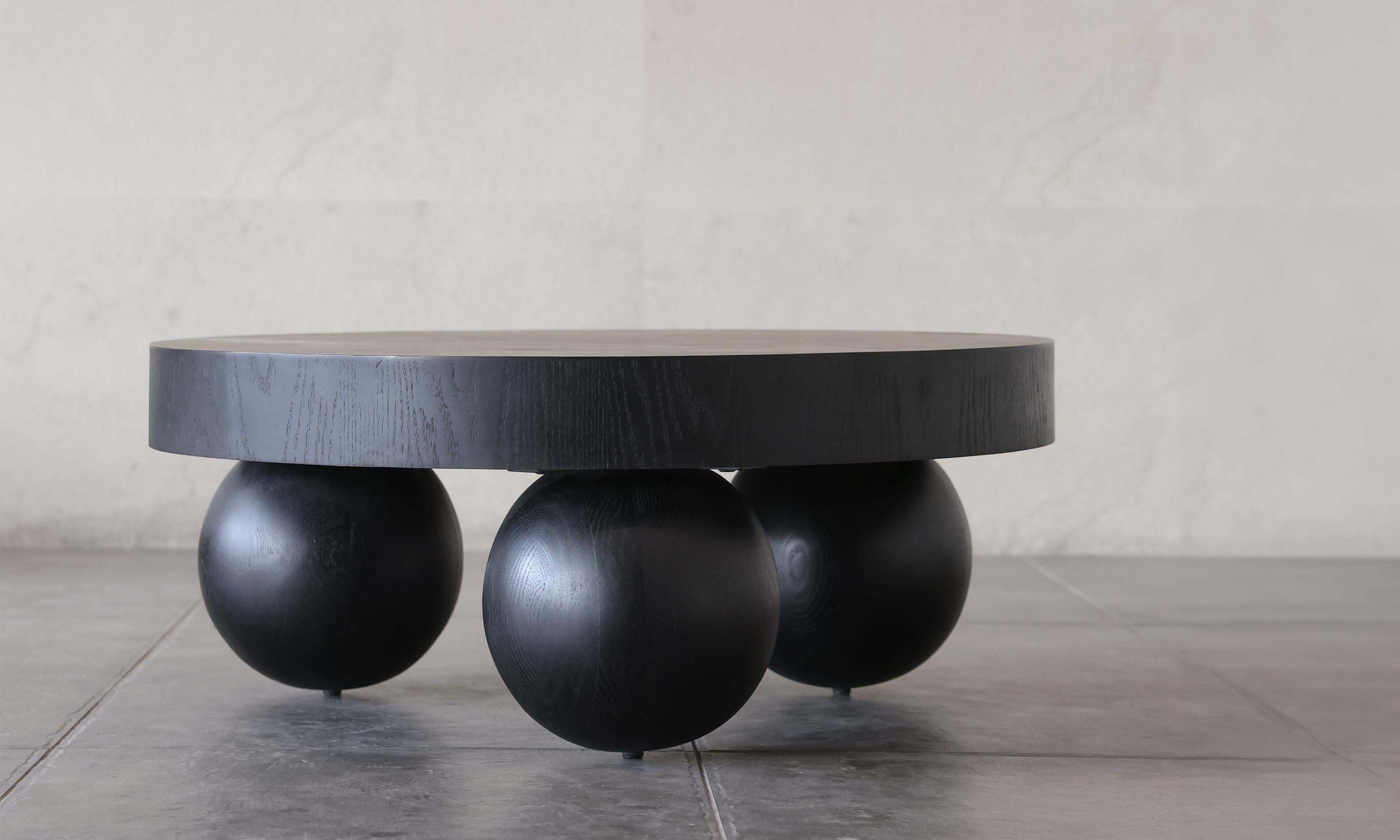 Organic Modern LUNA COFFEE TABLE - Ebony Black Oak SHO MODERN For Sale
