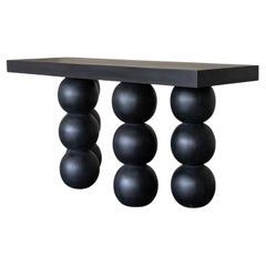 TABLE CONSOLE LUNA - Chêne Noir Ebène SHO MODERN