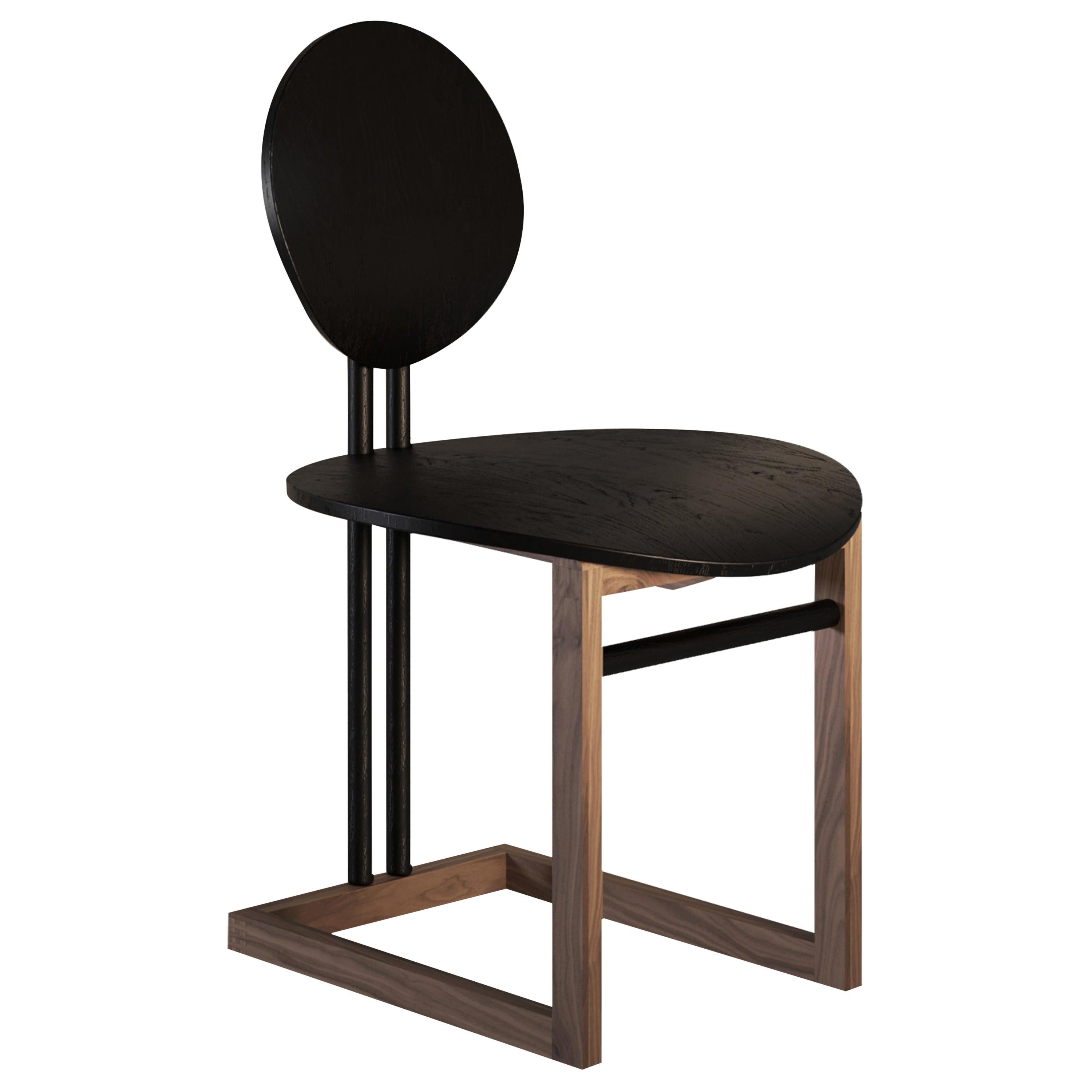 Luna Contemporary Dining Chair in Wood For Sale