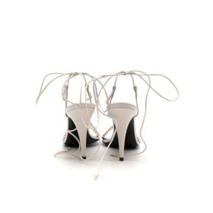 Luna faux-pearl leather sandals In Excellent Condition In London, GB