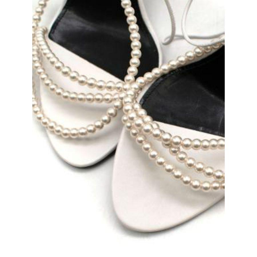 Luna faux-pearl leather sandals 2