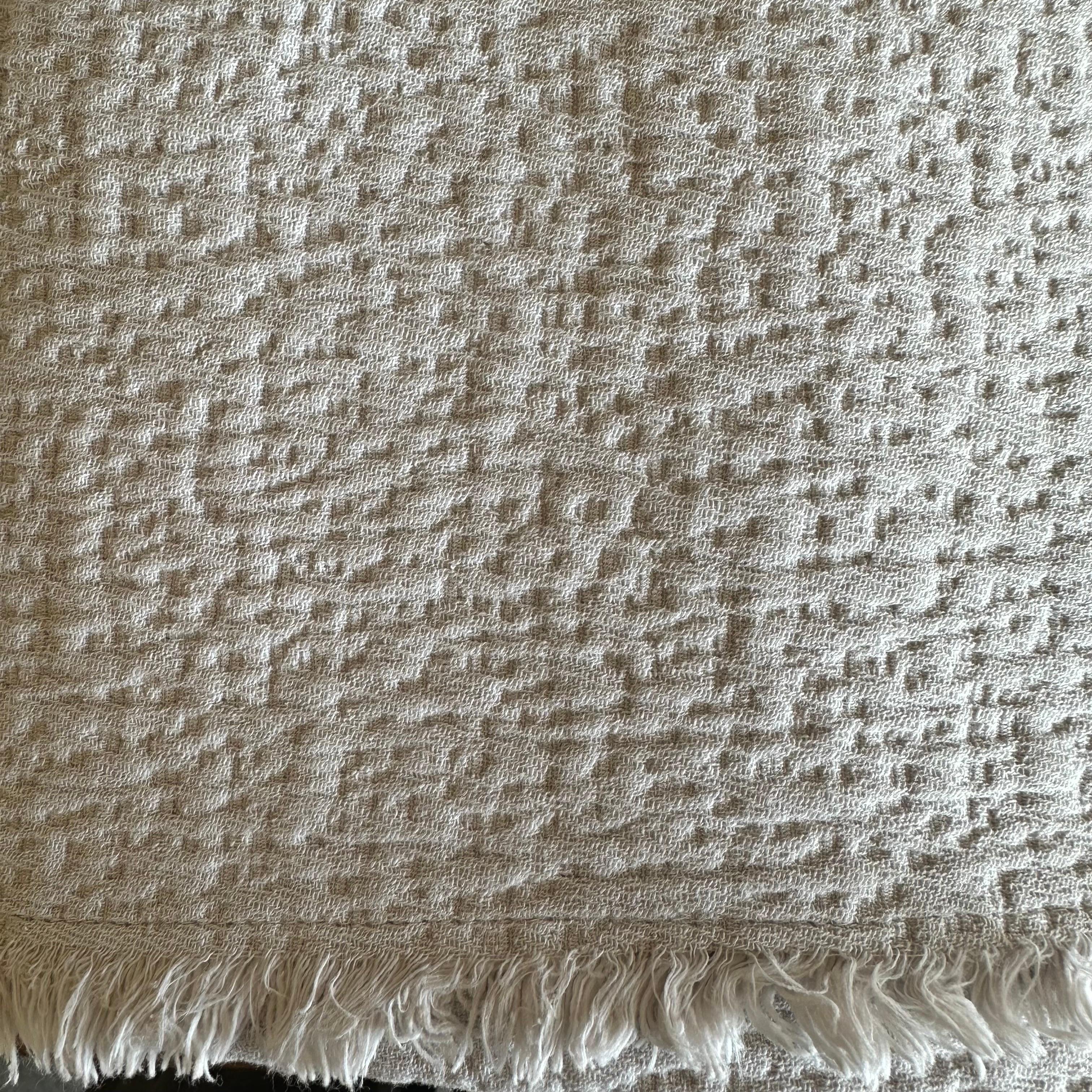 Luna French Cotton Textured Coverlet for Queen or King For Sale 1
