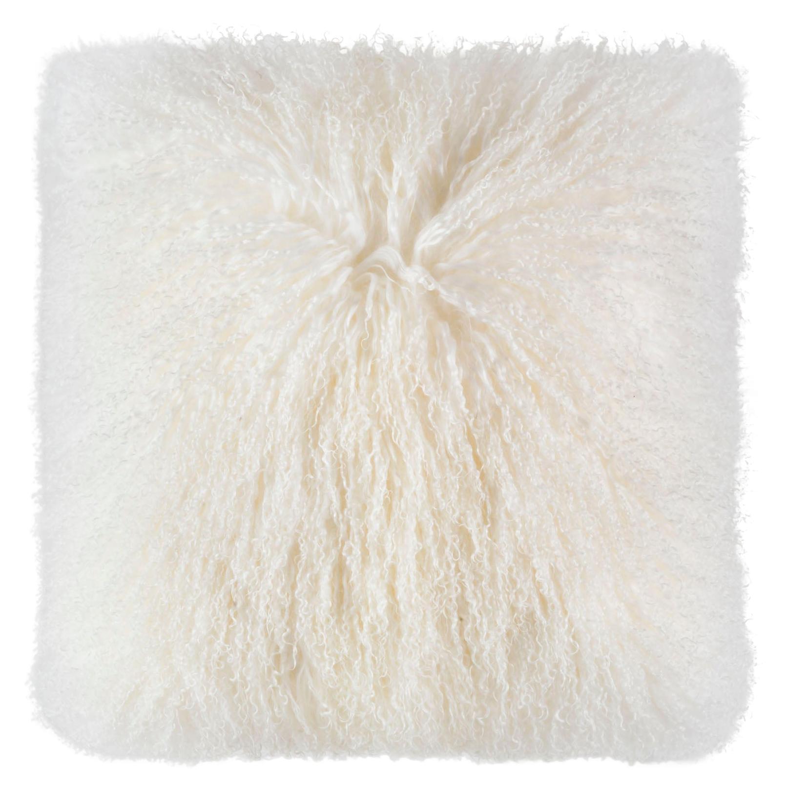 Luna Ivory Fur Pillow For Sale