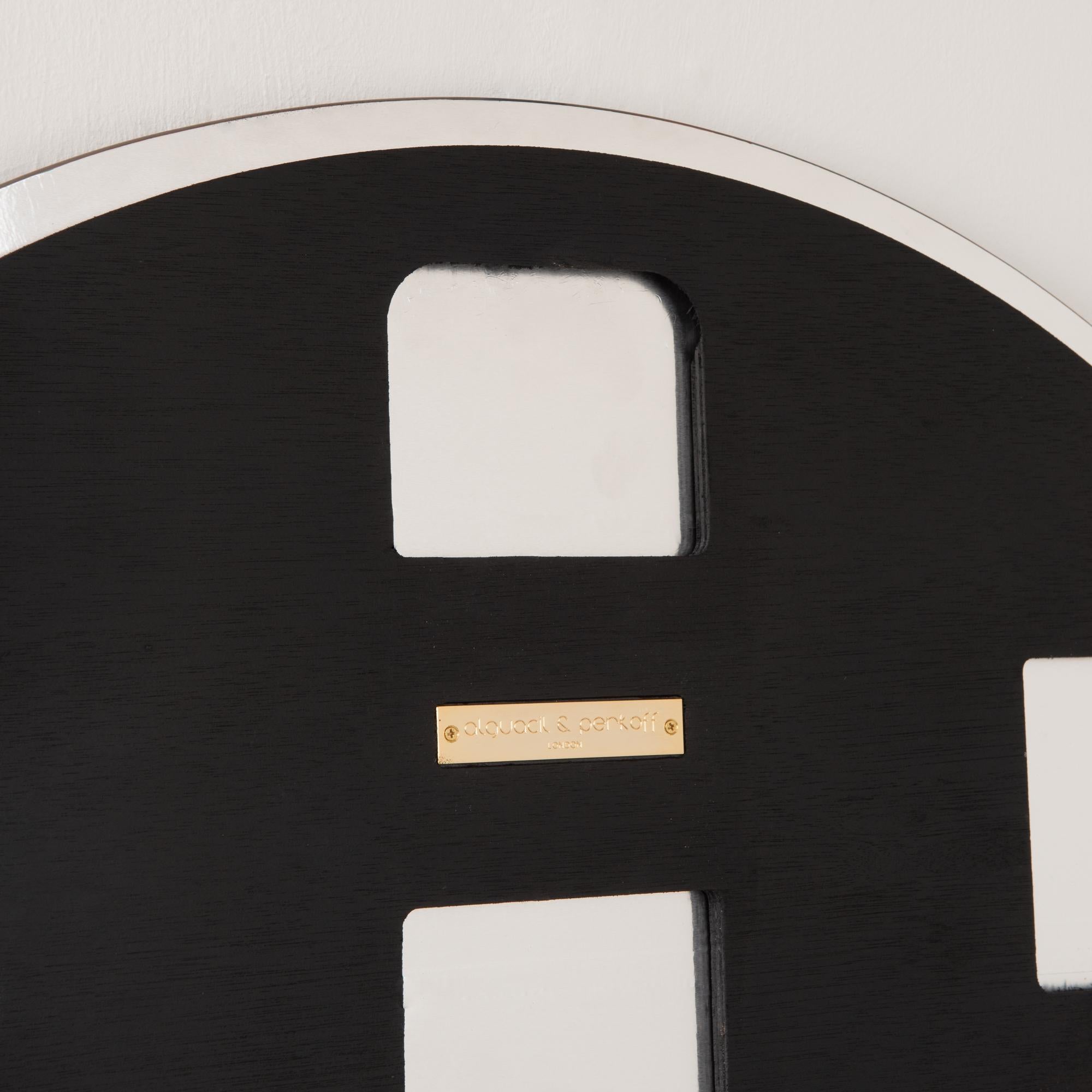 Luna Half-circle Black Tinted Minimalist Frameless Mirror, Medium For Sale 4