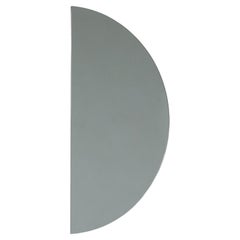 Luna Half-Moon Black Tinted Semi-circular Frameless Contemporary Mirror, XL