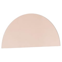 Luna Half-Moon Rose Gold Peach Tinted Minimalist Frameless Mirror, Regular