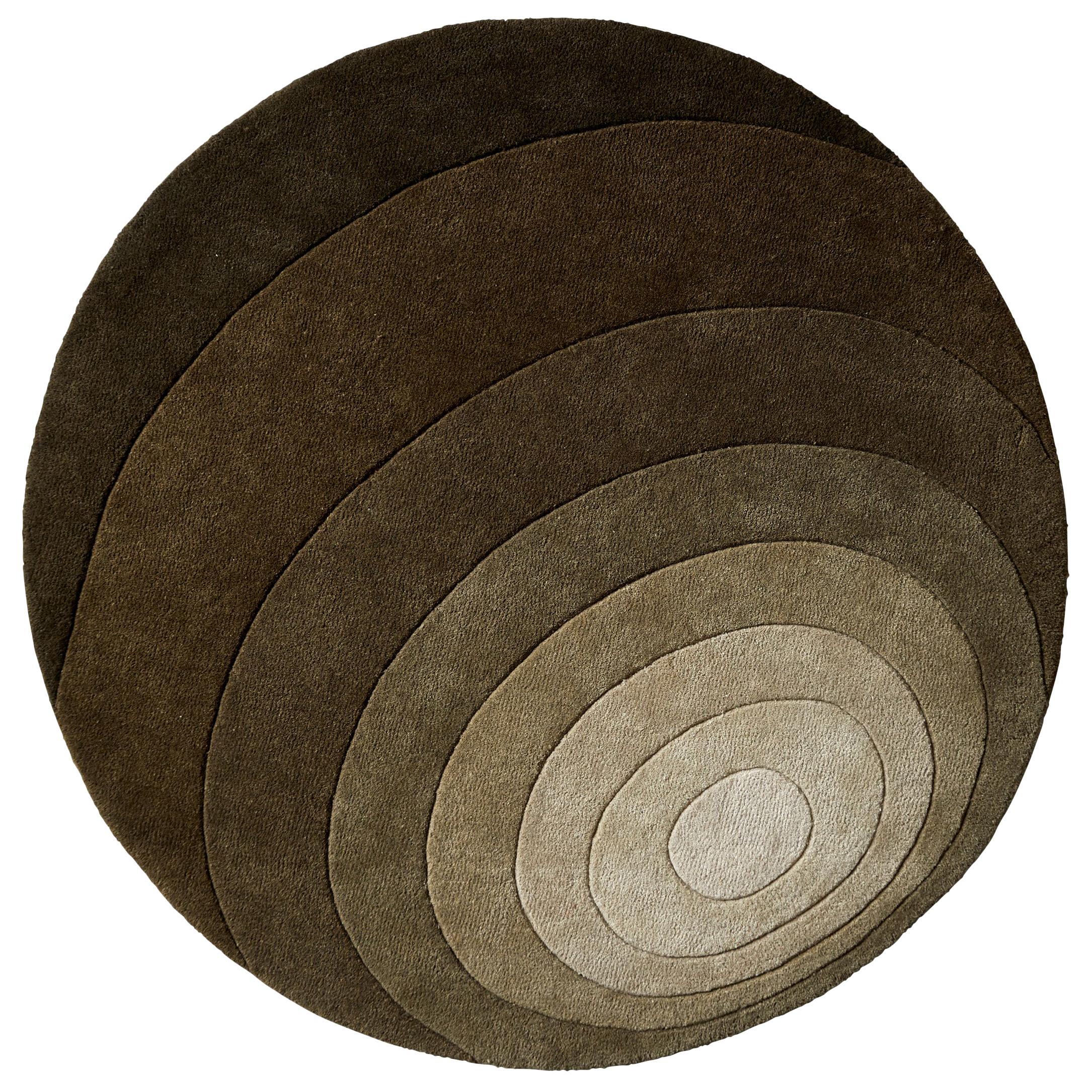 Tapis Luna touffeté à la main vert foncé de Verner Panton