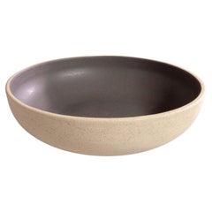 Luna Handmade Stoneware Serving Bowl with Gray Glaze