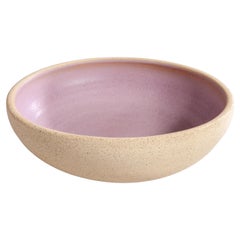 Luna Handmade Stoneware Serving Bowl with Lavender Glaze