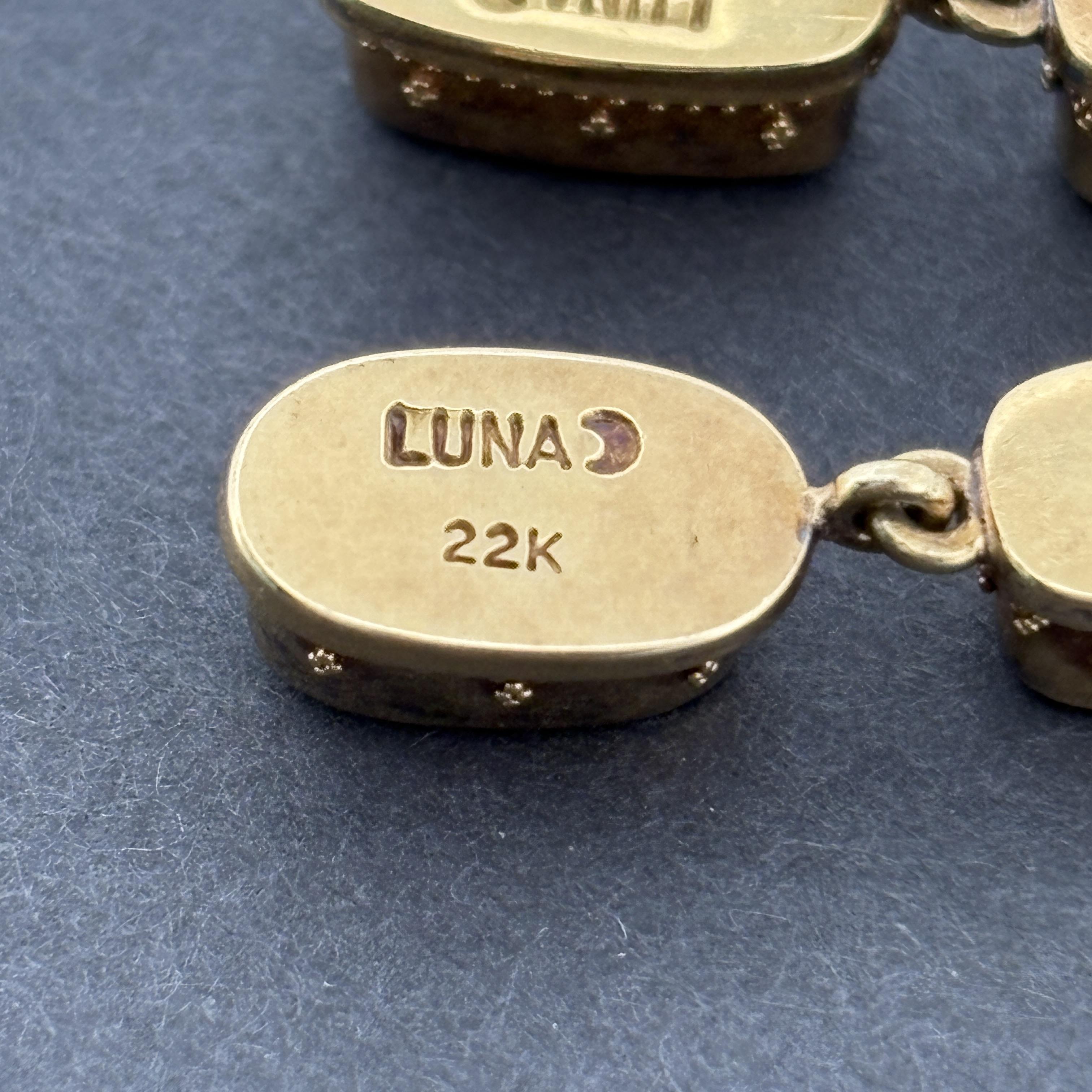 Luna Imperial Topaz 22k Orecchini pendenti 11ctw In condizioni buone in vendita a Orlando, FL