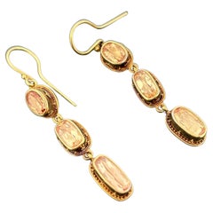 Luna Imperial Topaz 22k Orecchini pendenti 11ctw