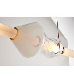 Luna Kaleido 1 Tier Chandelier, a in Black Steel