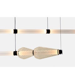 Luna Kaleido XL 2 Tier Chandelier, B in Black Steel