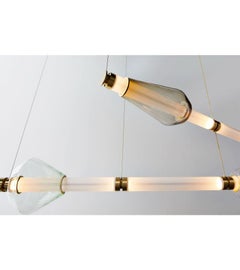 Luna Kaleido XL 2 Tier Chandelier, B in Satin Brass