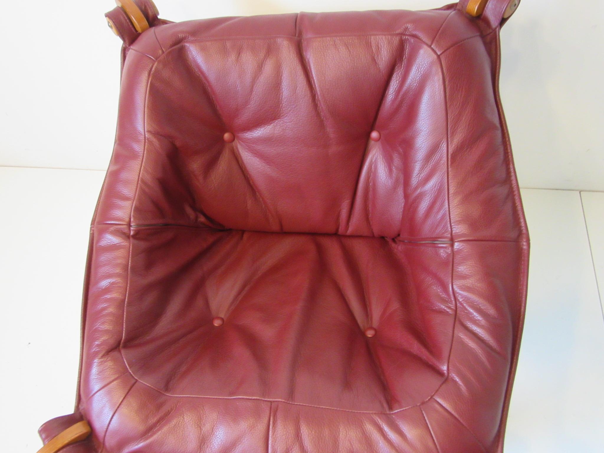 Mid-Century Modern Luna Leather Lounge Chair by Odd Knutsen Norway