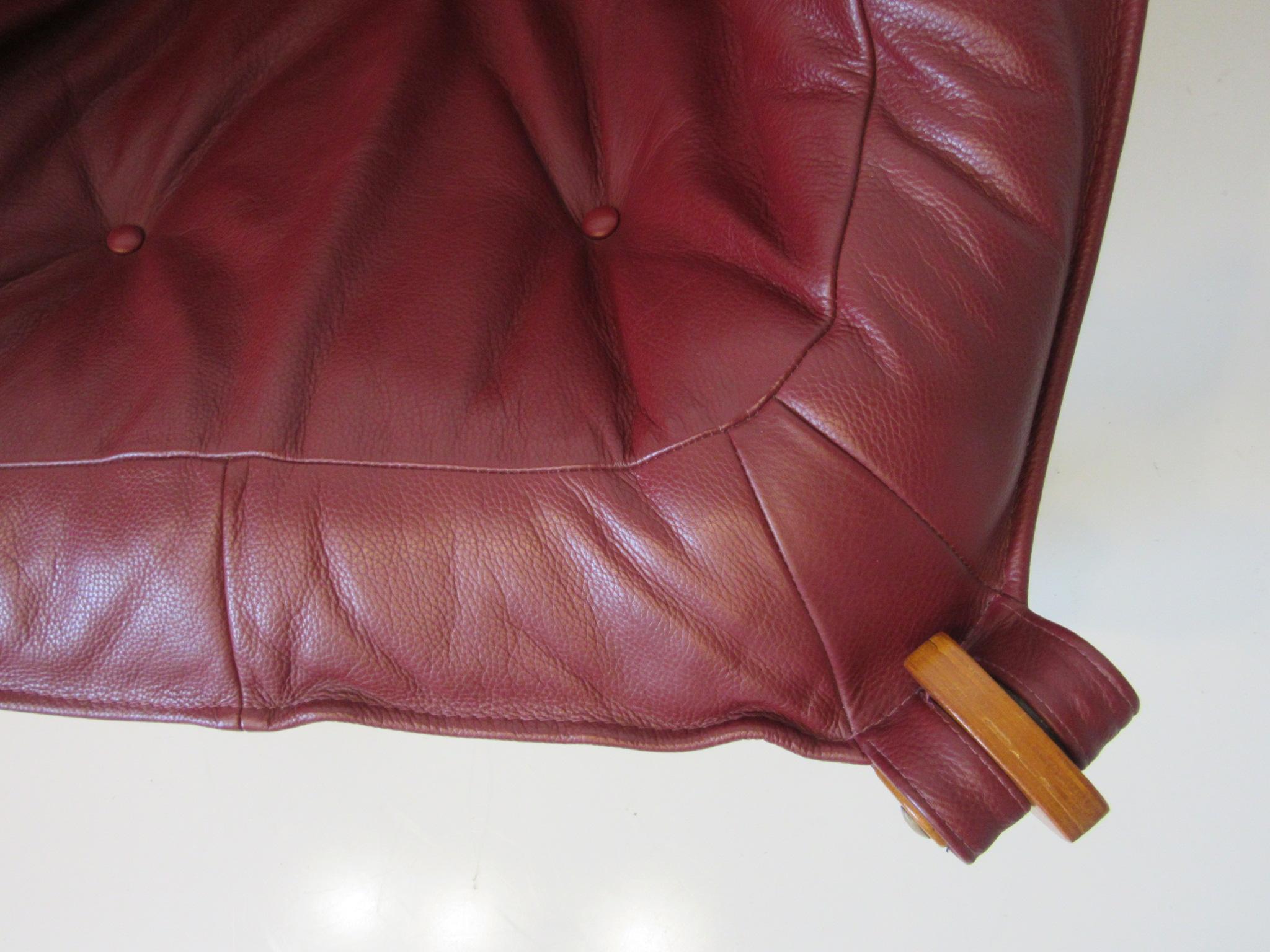 Norwegian Luna Leather Lounge Chair by Odd Knutsen Norway