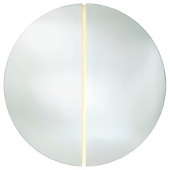 Miroir mural Luna Light Round M avec éclairage LED indirect, par Deknudt Mirrors