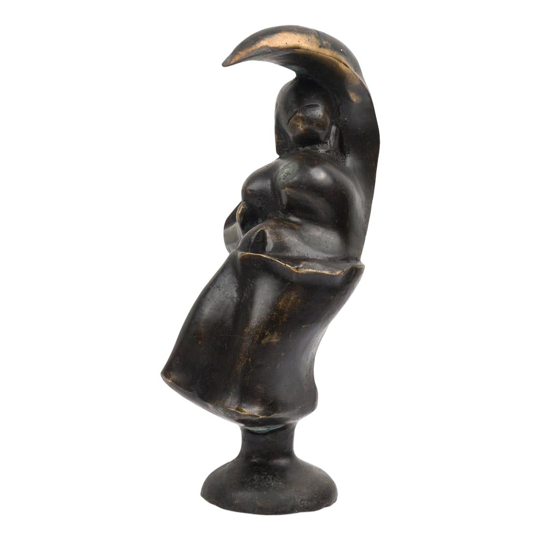 "Luna" Limited Edition Bronze Brutalist Contemporary Figural Sculpture