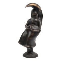 "Luna" Limited Edition Bronze Brutalist Contemporary Figural Sculpture